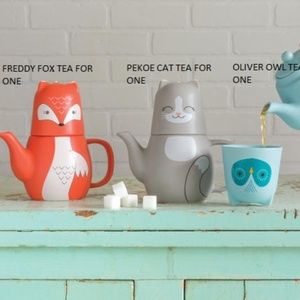 Pekoe Cat Tea For Me Set Teapot & Cup NWT